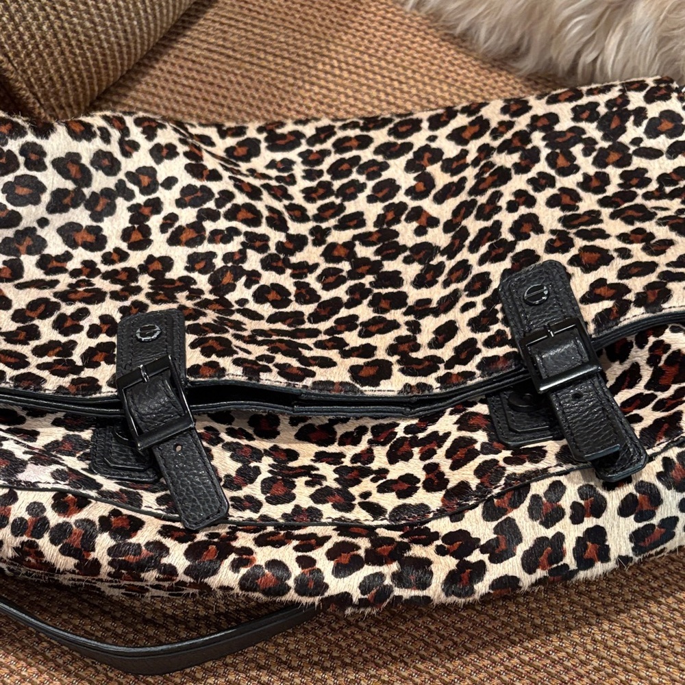 Genuine horsehair messenger bag. All leather interior.
